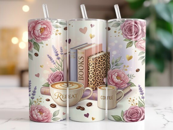 Book Lover Coffee Leopard 20oz Tumbler