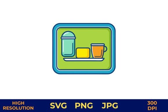 Cafeteria Tray Holding Drink Containers