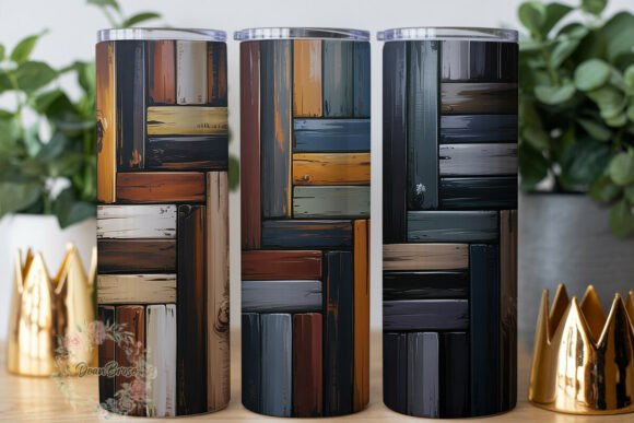 Distressed Wood Plank 20oz Tumbler Wrap