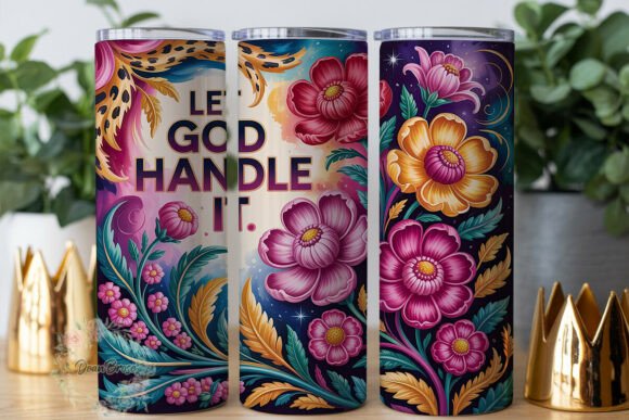 Floral Leopard Faith 20oz Tumbler Wrap