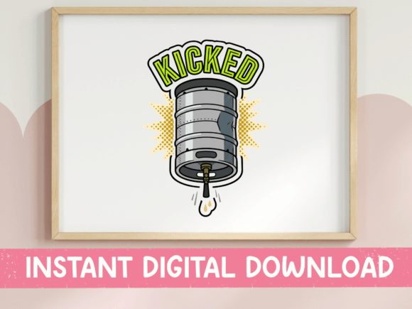 Kicked Beer Keg Cartoon Art: A Designer's Review