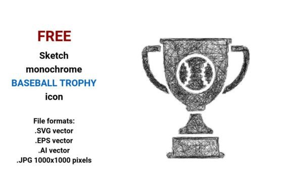 Review: FREE Sketch Baseball Trophy Icon for Embroidery