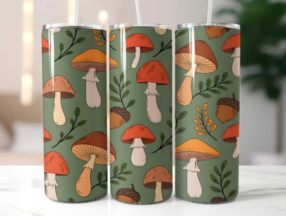 Rustic Mushroom 20oz Tumbler Wrap