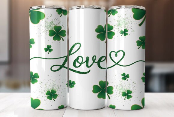 Shamrock Love St. Patricks Day Tumbler