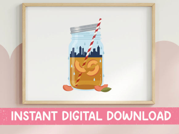 Sweet Tea Mason Jar Skyline Print Review
