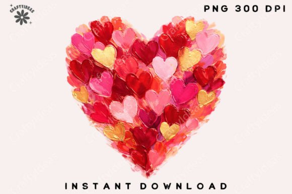 Valentine Day Heart Brushstroke Png
