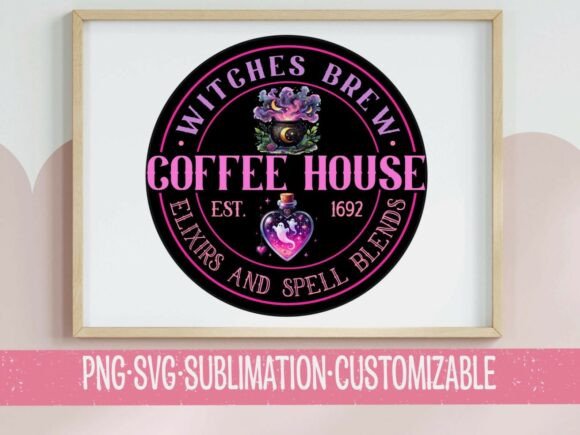 Witches Brew Coffee House SVG PNG